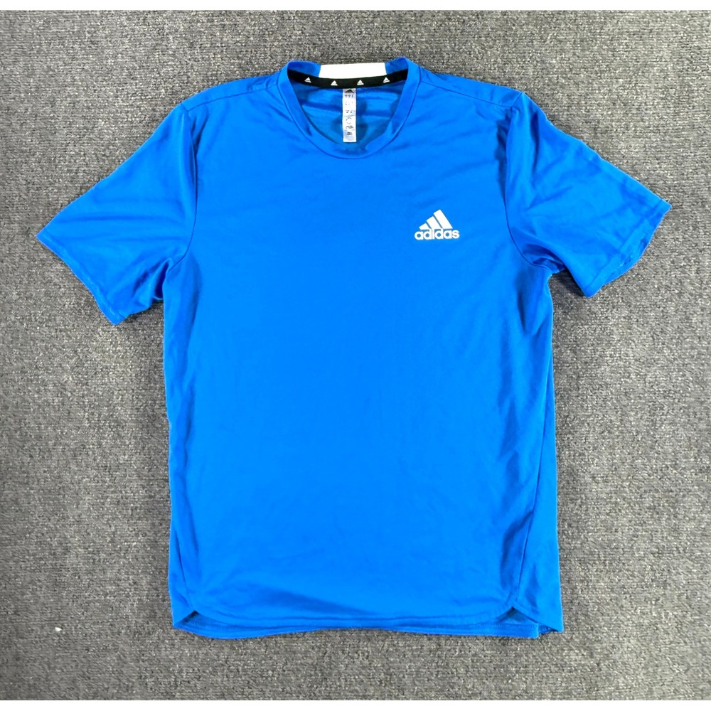 Adidas Mens Aeroready Training‎ T-Shirt Blue Short Sleeve Athletic Top Small